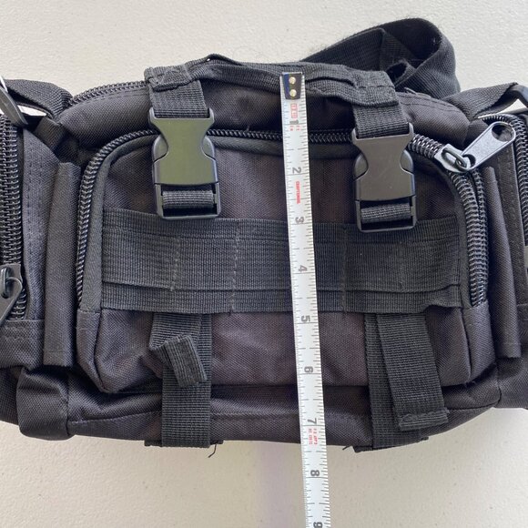 Tactical Molle Waist Bag Black Adjustable Straps Multiple Compartments Durable N - Picture 4 of 7
